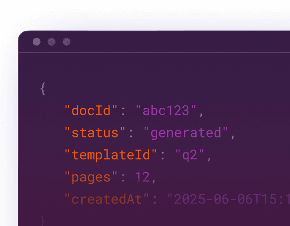 Dynamic Document Output. Built for Automation.