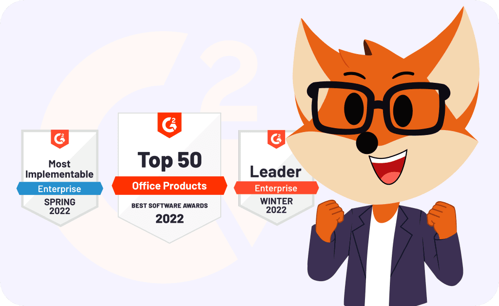 2022 - Honored in G2 Best Software Awards for Top Office Product