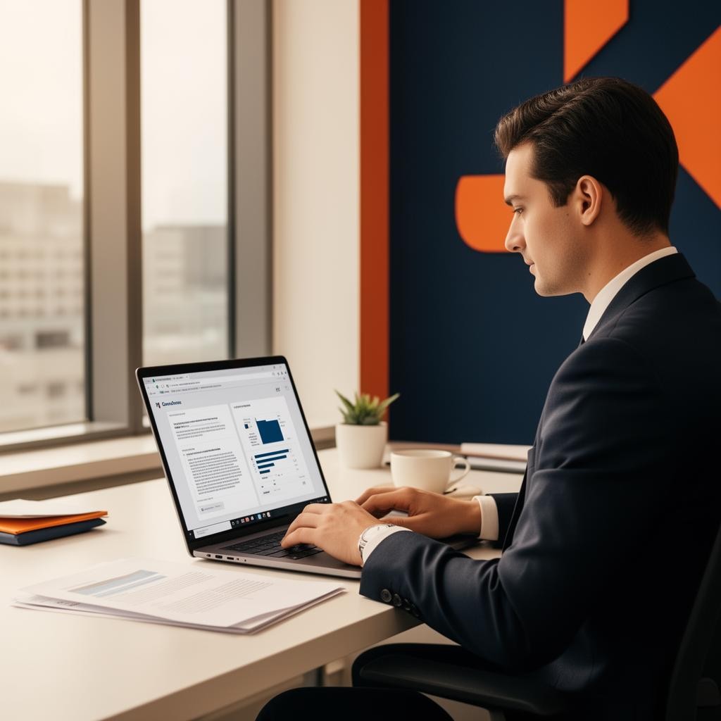 Profesional enviando documentos en masa para firma con Foxit eSign