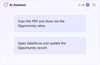 AI Assistant 提示:從 PDF 擷取商機金額並更新 Salesforce 記錄