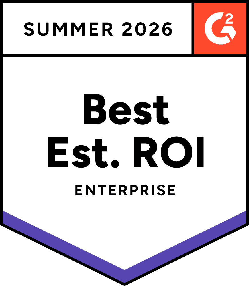 G2 Spring 2026 — Best Estimated ROI, Enterprise