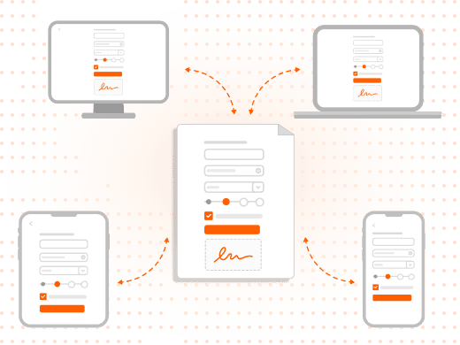 A form layout staying identical across Windows, Mac, iOS, and Android devices