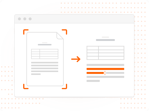 A scanned document being processed with OCR in Foxit PDF Editor