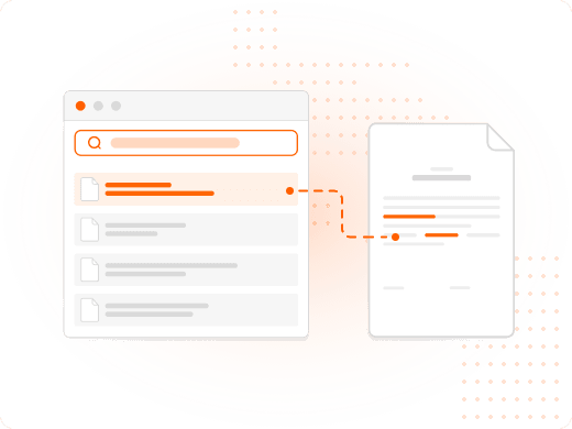 Full-text search finding a document by its contents, not just its file name