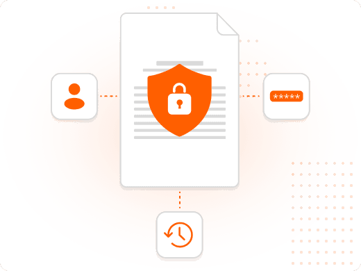 Password protection applied to a sensitive personal document