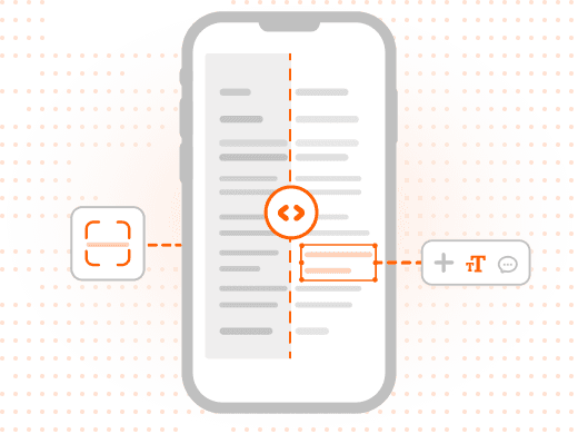 OCR converting a scanned page into searchable text on iPhone