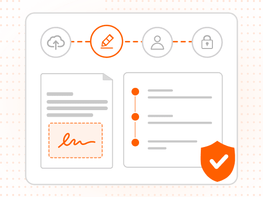 Signature field being completed and linked to an audit trail in Foxit eSign