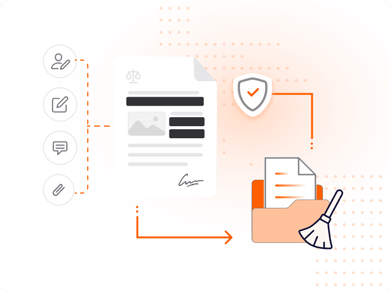 Hidden metadata and document properties being stripped during sanitization