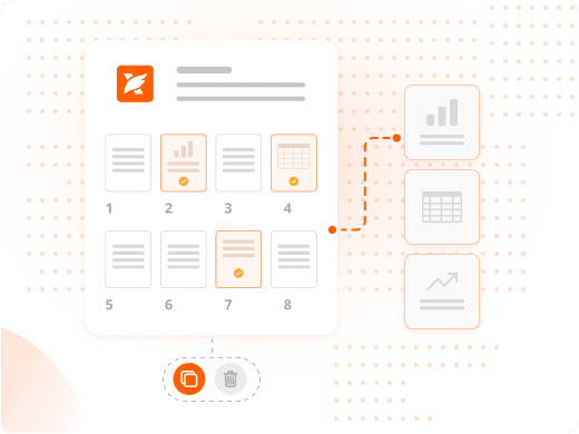 Specific page range being extracted into a new standalone PDF