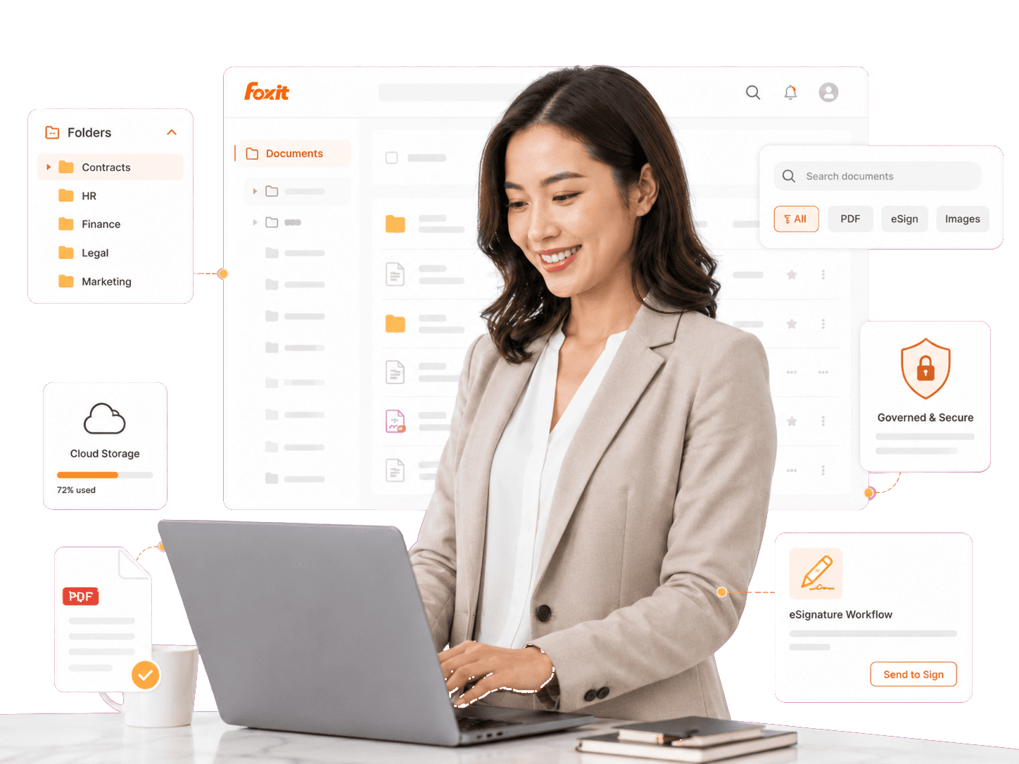 Foxit DMS centralized document storage and retrieval