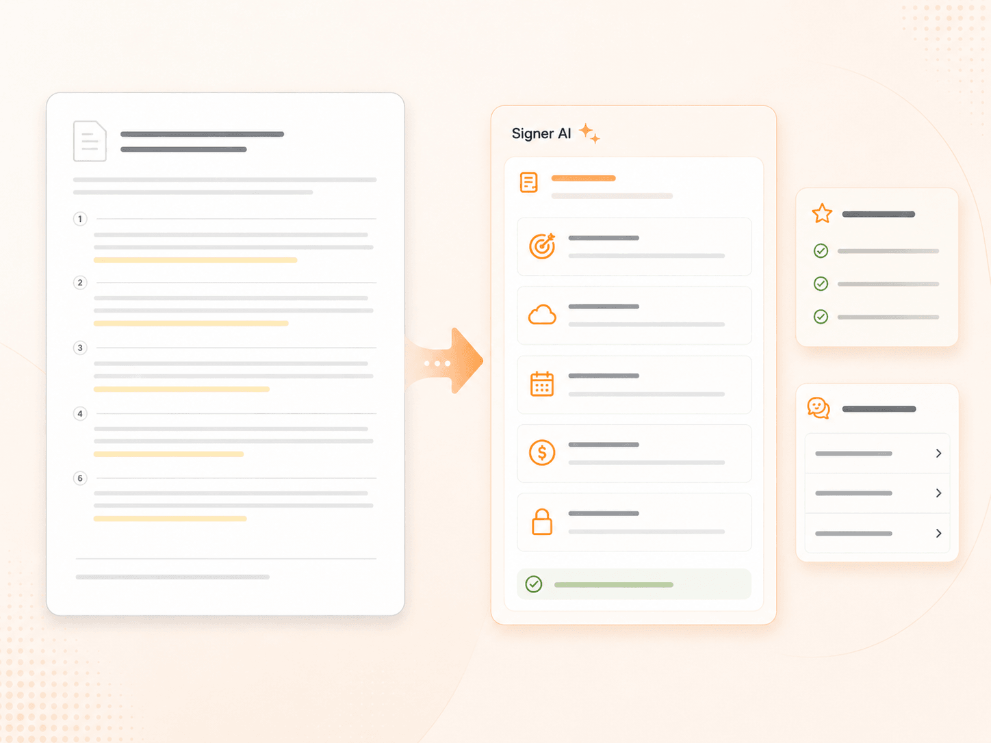 Signer AI generates plain-language summaries of agreements, highlighting key sections and terms