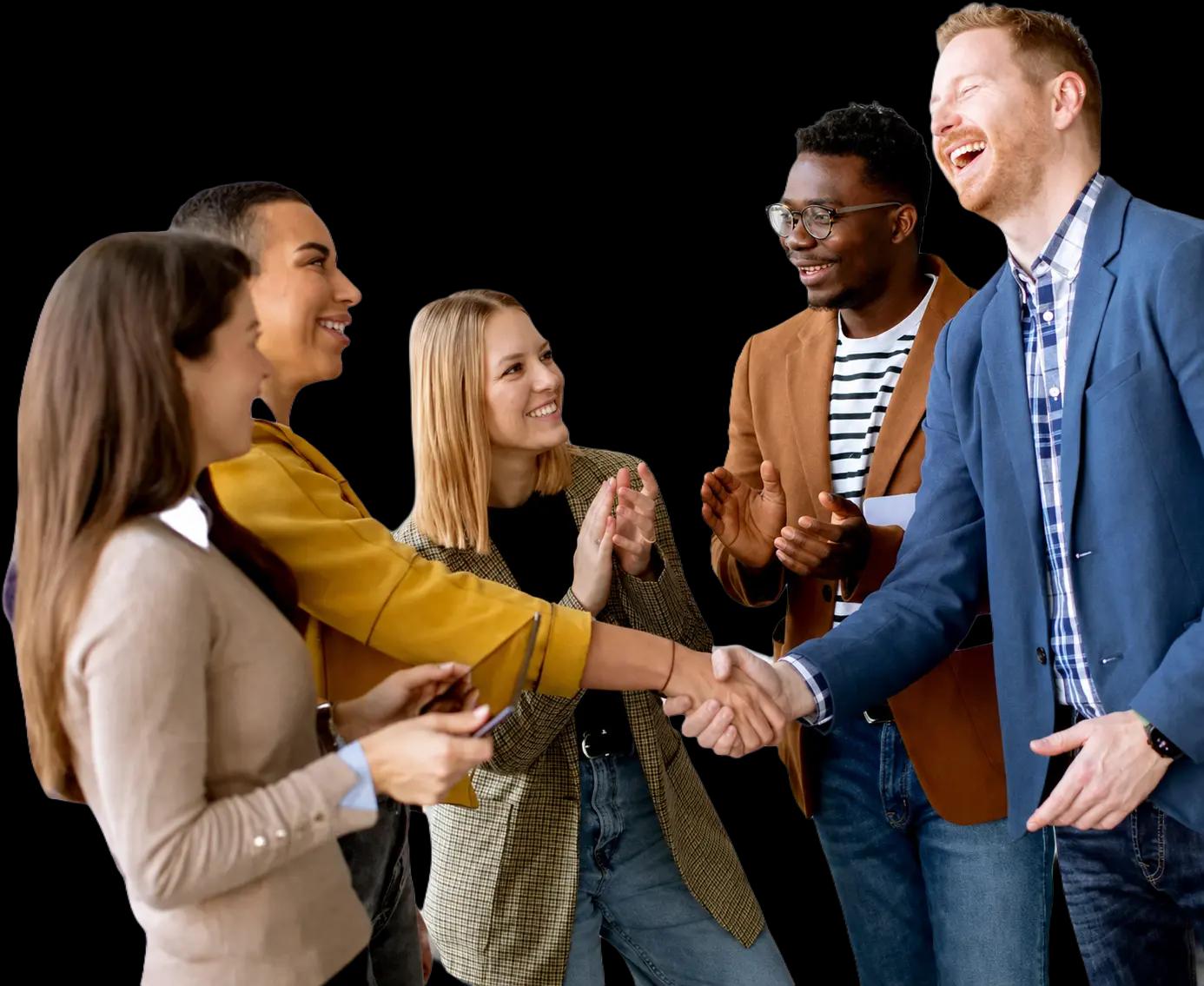 Business partners working together in a modern office