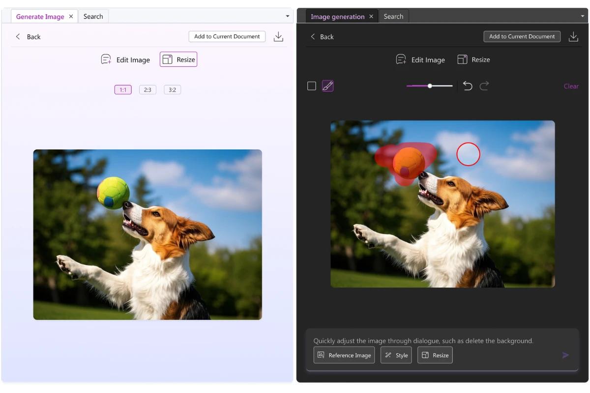 Image editing tools showing background removal and color adjustment options