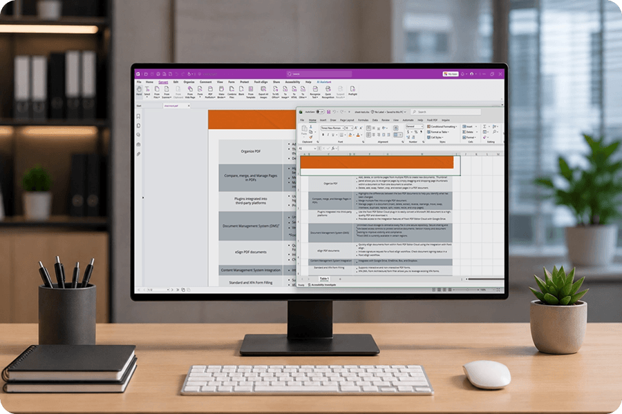 PDF 轉 Excel,顯示資料擷取效果