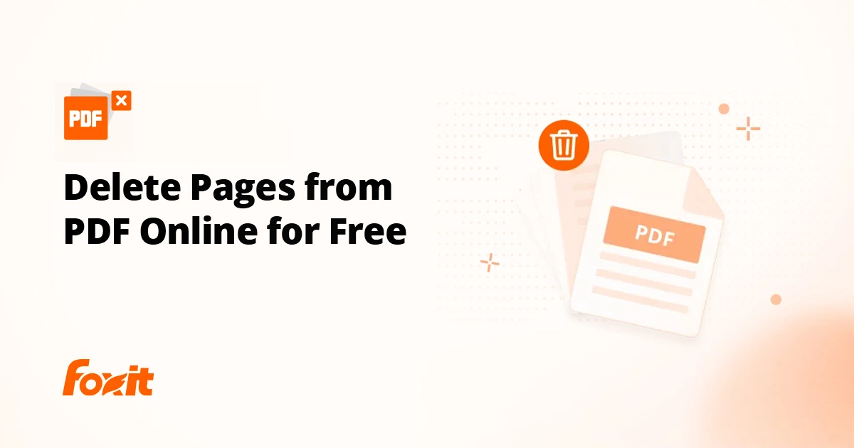 Delete Pages from PDF Online for Free | Foxit