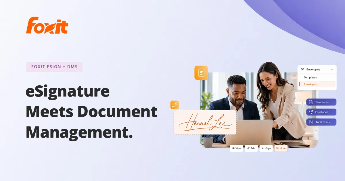 eSignature + Document Management Integration | Foxit
