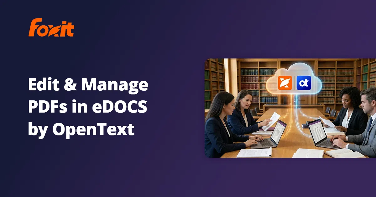 eDOCS Integration | Foxit PDF Editor