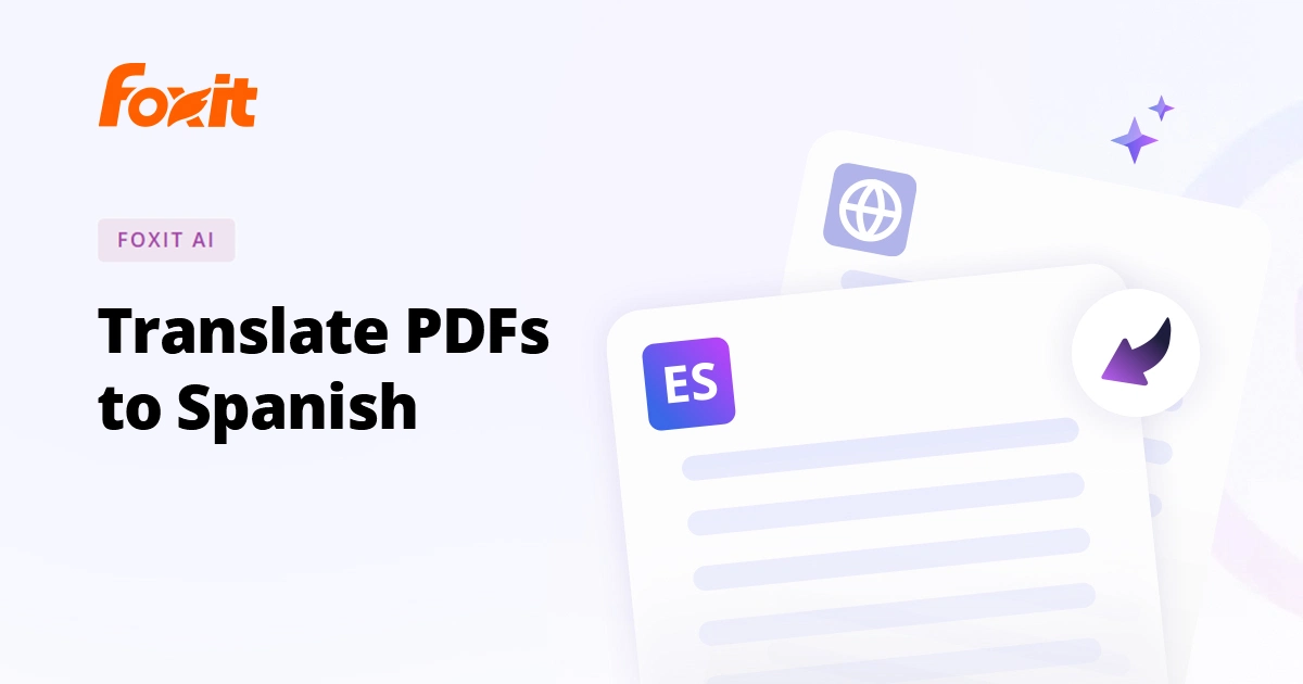 Translate PDF to Spanish | Foxit PDF Editor