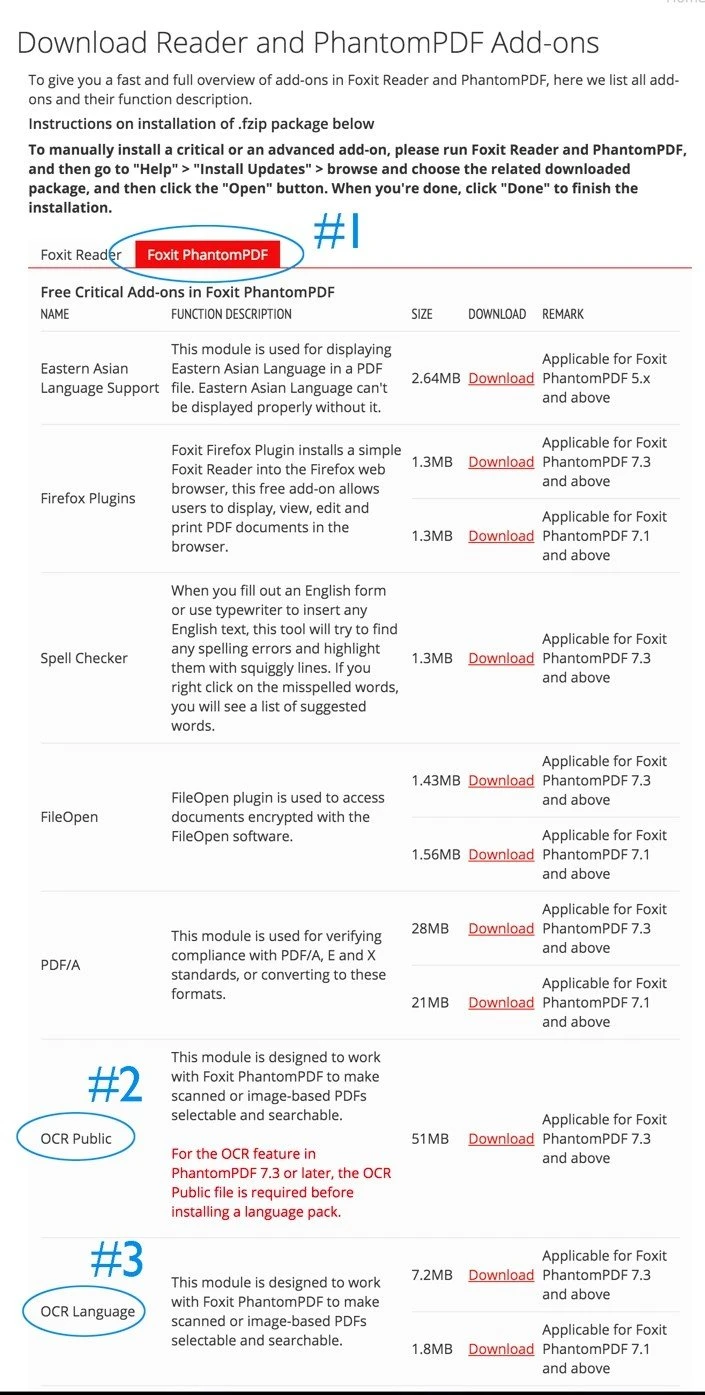 How to install OCR in Foxit PhantomPDF