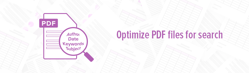 Optimize PDF files for search