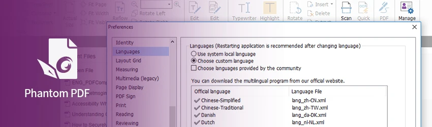 How to change the Foxit PDF Editor interface language