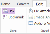  image of a computer taskbar with the work “link” highlighted 