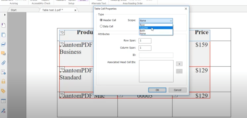 Make PDF Document Tables More Accessible - 4