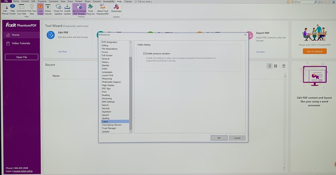 Working with PhantomPDF and Foxit PDF Reader in Touch Mode - 1