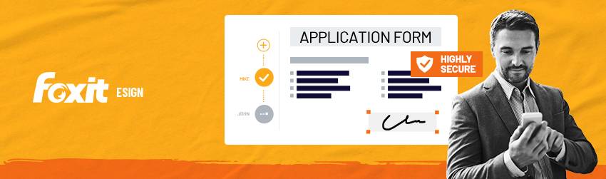 Foxit eSign Header Image with Application Form