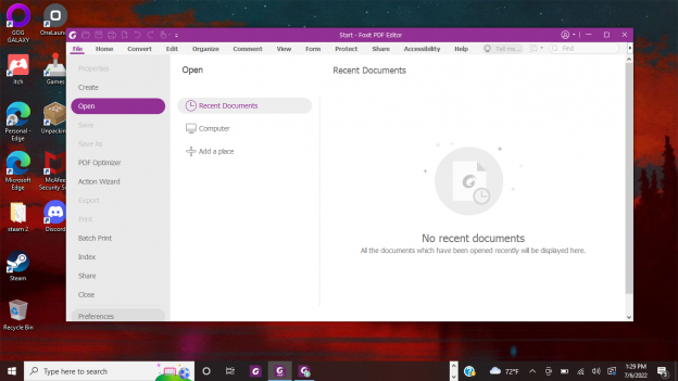 Customizing Foxit PDF Editor Open Settings | Foxit