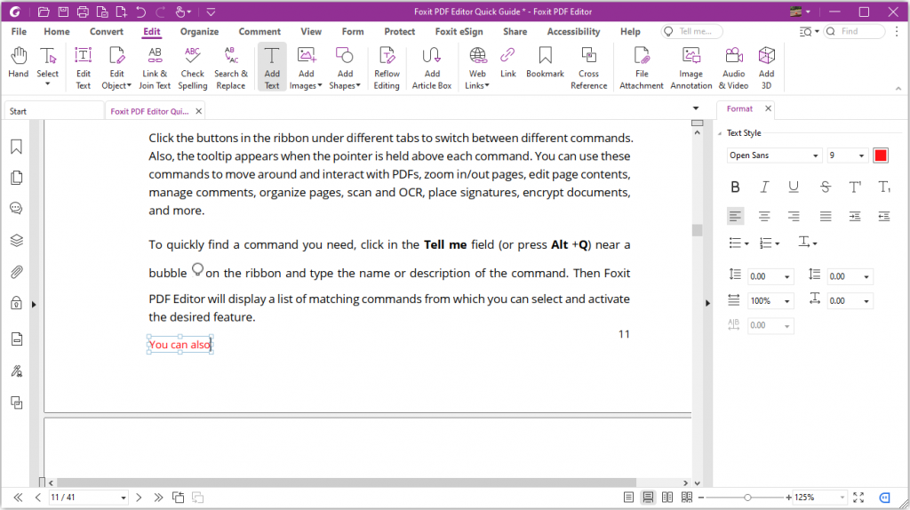 How To Add Text To A PDF Foxit Easy Editing Tips how-to-create-a-text-box-cell-in-excel-printable-templates