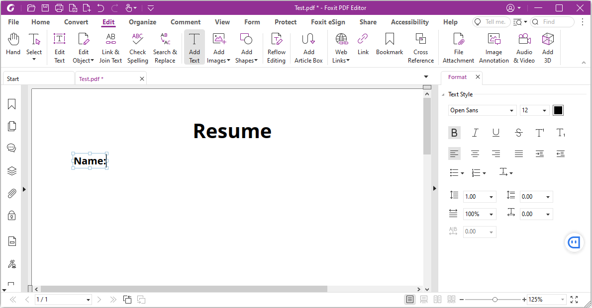 Best practices for resume foxit