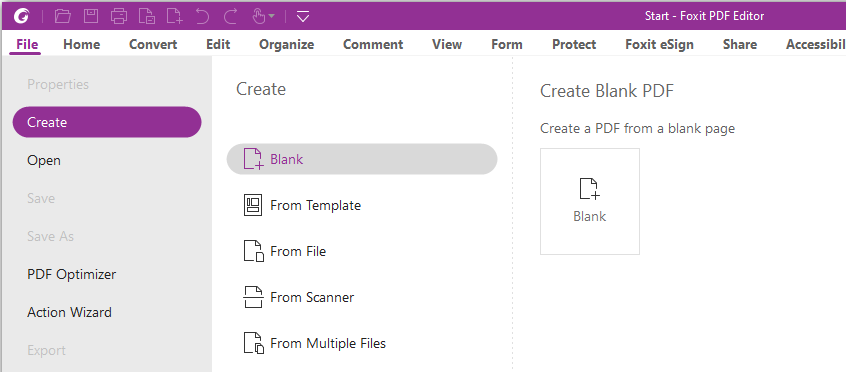 Create a Blank Page