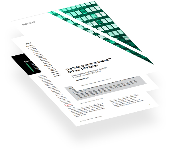 The Total Economic Impact Of Foxit PDF Editor