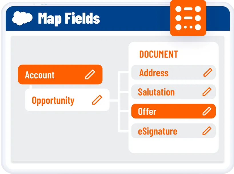 Foxit eSign for Salesforce - Map with Salesforce Fields