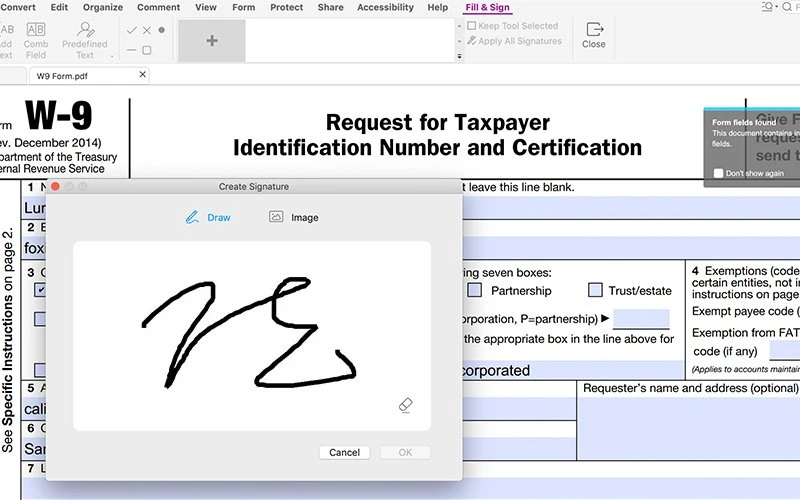 How to Sign PDF documents with PDF Editor für Mac